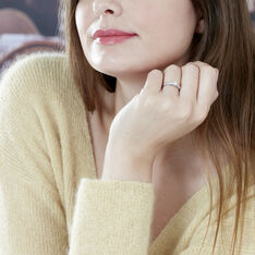 Solitaire Alexandra Or Blanc Diamant - Bagues Solitaire Femme | Marc Orian