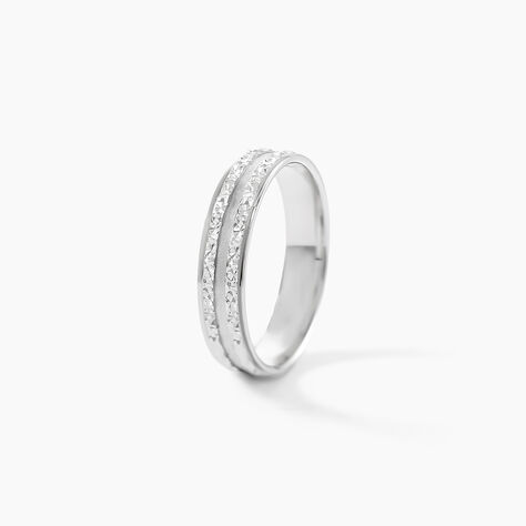 Alliance Satine Diamantee Or Blanc - Alliances duo Unisex | Marc Orian
