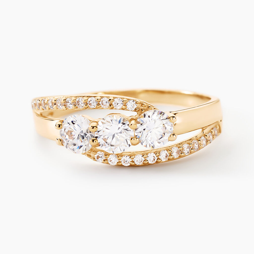 Bague Comete Or Jaune Oxyde De Zirconium - Bagues fian&ccedil;ailles Femme | Marc Orian