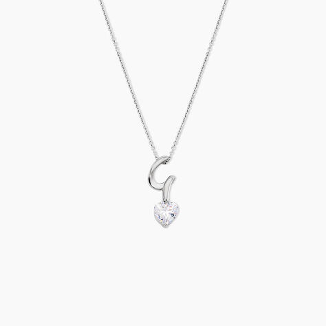 Collier Amayes Argent Blanc Oxyde De Zirconium - Colliers avec pierres Femme | Marc Orian