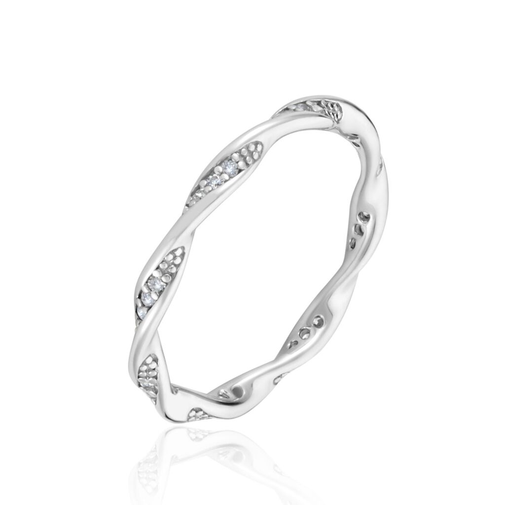Bague Argent Blanc Clifford Oxydes De Zirconium - Bagues avec pierre Femme | Marc Orian