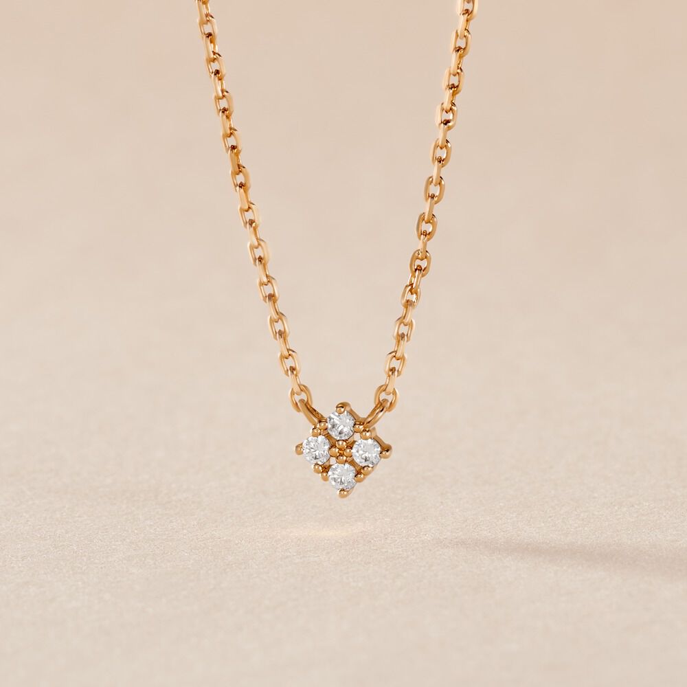 Collier éclat Perlé Plaqué Or Oxyde De Zirconium - Colliers avec pierres Femme | Marc Orian