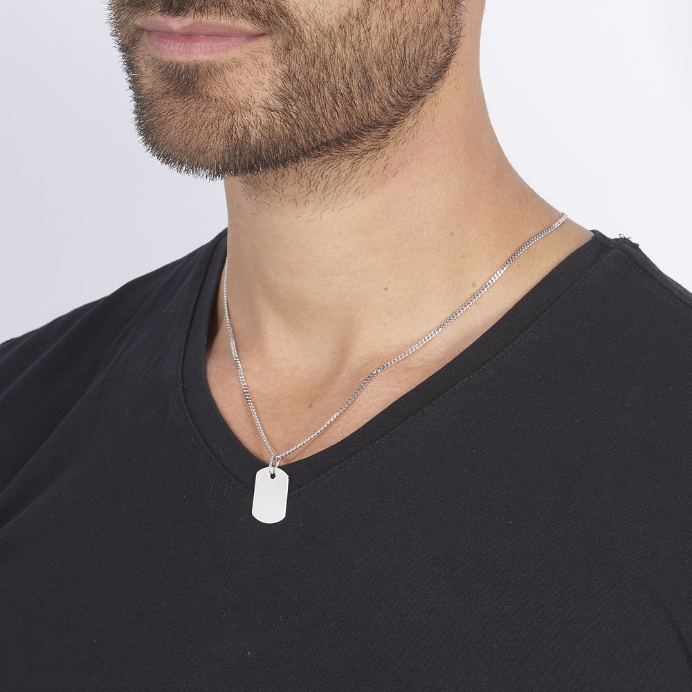 Pendentif Aymerik Argent Blanc - Bijoux personnalisés Homme | Marc Orian