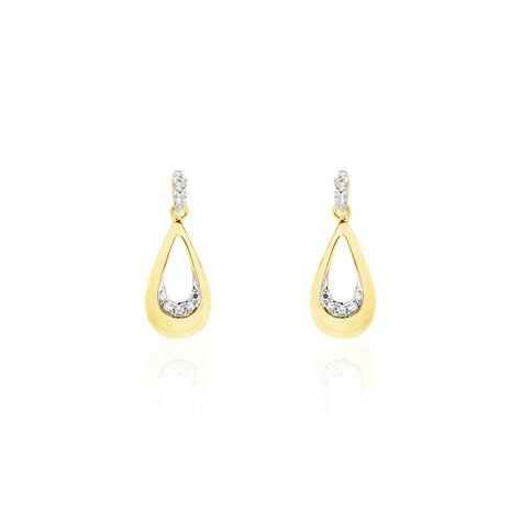Boucles D'oreilles Puces Nirmala Or Jaune Diamant - Pendantes Femme | Marc Orian