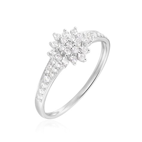 Bague Floris Or Blanc Oxyde De Zirconium - Bagues avec pierre Femme | Marc Orian
