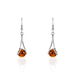 Boucles D'oreilles Pendantes Argent Blanc Simona Ambre - Pendantes Femme | Marc Orian