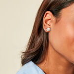 Boucles D'Oreilles Puces Olyss Argent Blanc - Puces Femme | Marc Orian