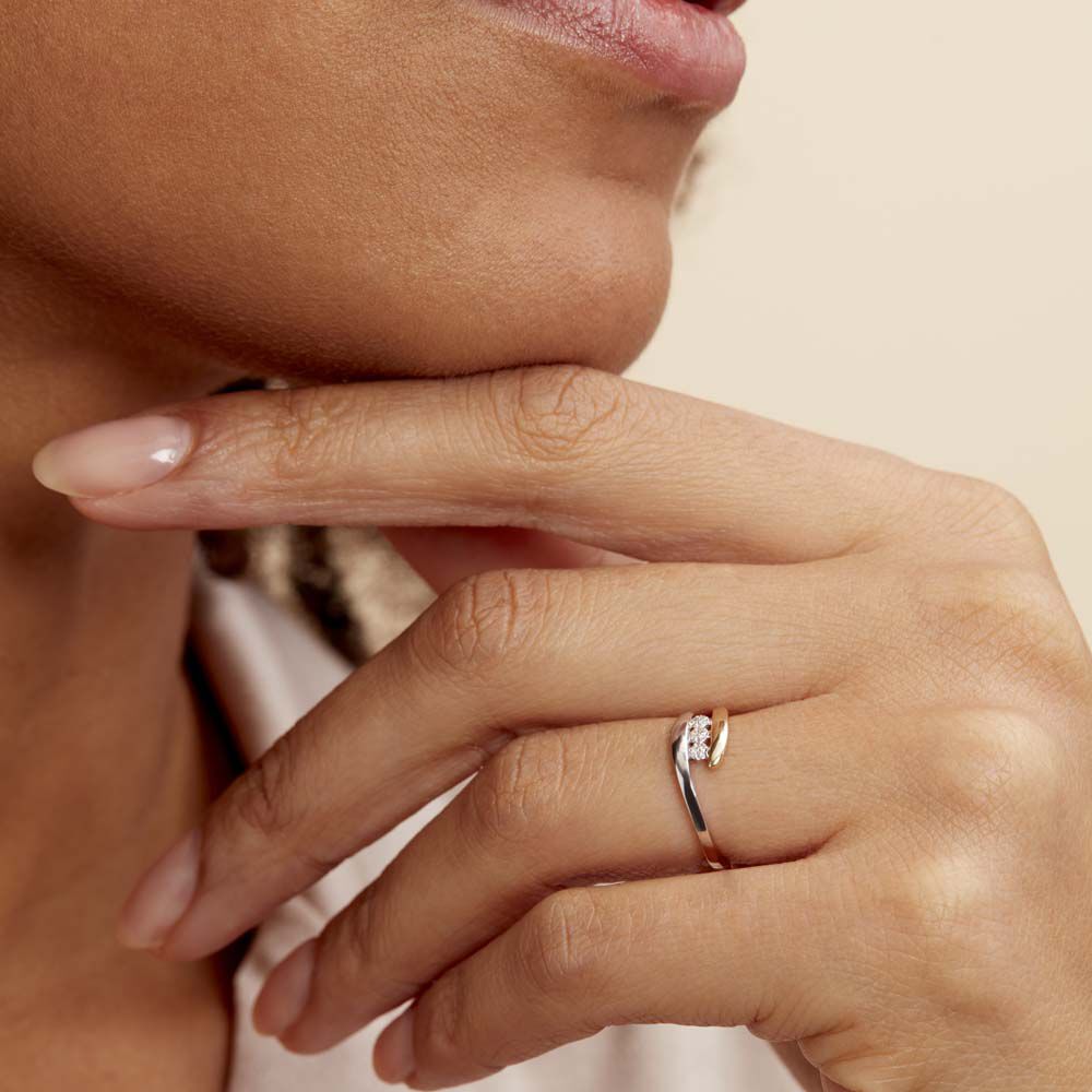 Bague Delphine Or Bicolore Diamant - Parures de mariage Femme | Marc Orian