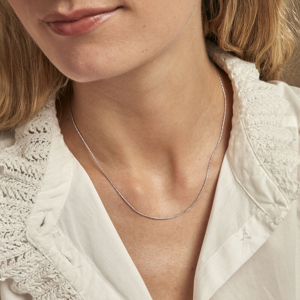 Chaine Tamsina Argent Blanc - Chaines Femme | Marc Orian