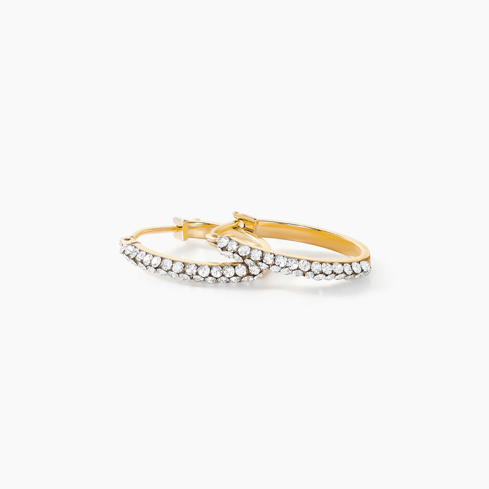 Créoles Sandrine Or Jaune Strass - Créoles Femme | Marc Orian