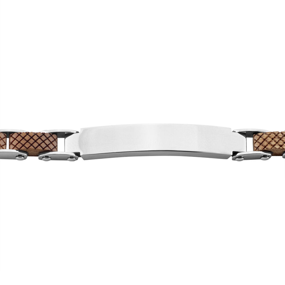 Bracelet Identité Acier Blanc Jorg - Bracelets chaînes Homme | Marc Orian