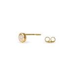 Boucles D'oreilles Puces Fatiana Or Jaune Diamant - Puces Femme | Marc Orian