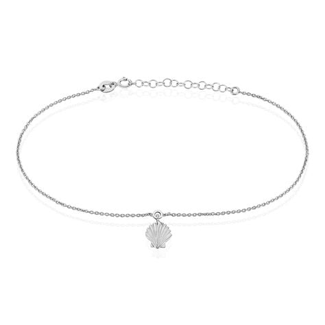 Chaîne De Cheville Zelia Argent Blanc - Chaines de cheville Femme | Marc Orian