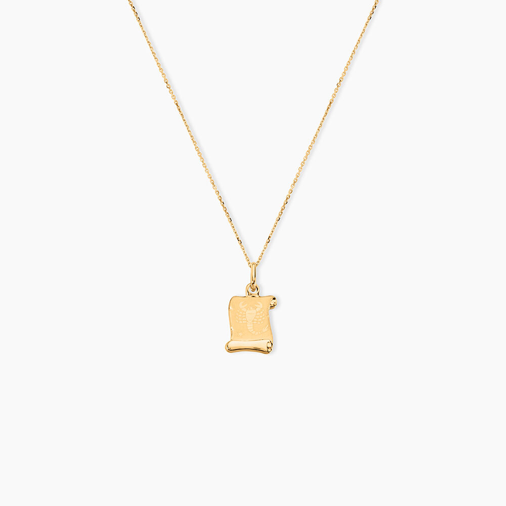 Pendentif Lamie Zodiaque Parchemin Or Jaune - Bijoux personnalis&eacute;s Famille | Marc Orian