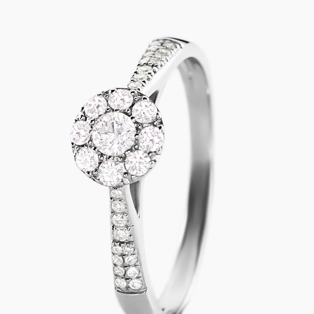 Bague Neptune Or Blanc Diamant - Solitaires Femme | Marc Orian