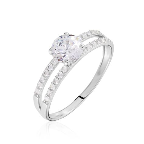 Solitaire Or Blanc Cesarine Oxydes De Zirconium - Bagues Solitaire Femme | Marc Orian