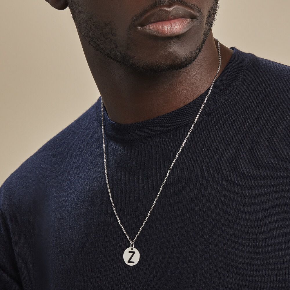 Pendentif Elio Z Argent Blanc - Pendentifs Famille | Marc Orian