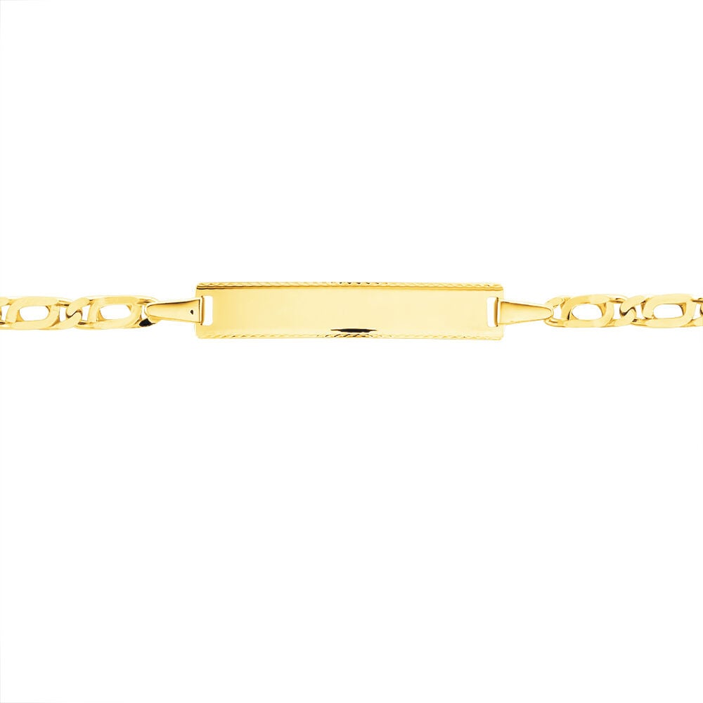Bracelet Identité Fanelia Maille Marine Or Jaune - Gourmettes Enfant | Marc Orian