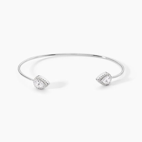 Bracelet Jonc Maddie Argent Blanc Oxyde De Zirconium - Bracelets joncs Femme | Marc Orian