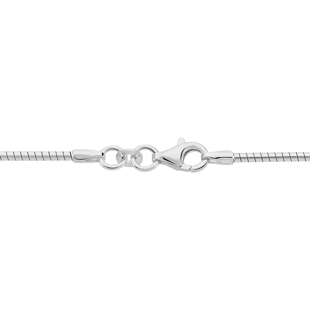 Cha&icirc;ne Kassie Maille Omega Argent Blanc - Colliers fantaisie Femme | Marc Orian