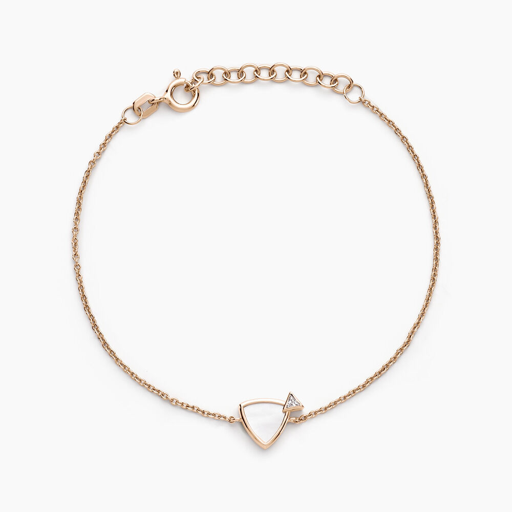 Bracelet Muse Argent Rose Nacre Oxyde De Zirconium - Bracelets chaînes Femme | Marc Orian