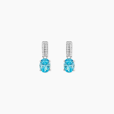 Boucles D'oreilles Puces Josefa Argent Blanc Oxyde De Zirconium - Puces Femme | Marc Orian
