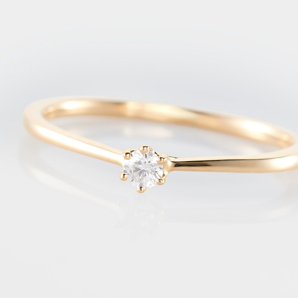 Bague Solitaire Athena Or Jaune Diamant - Solitaires Femme | Marc Orian