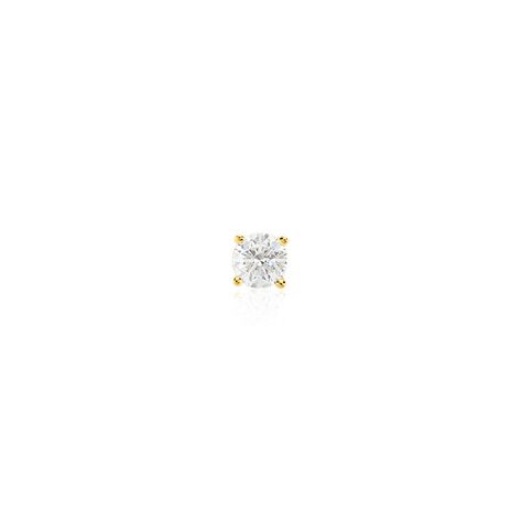 Boucle D'oreille Puce Unitaire Victoria Or Jaune Diamant - Puces Famille | Marc Orian