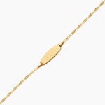 Bracelet Identit&eacute;e Eowyn Argent Dor&eacute; A L'Or 750/1000 - Gourmettes Femme | Marc Orian