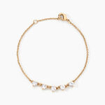 Bracelet Po&eacute;sie Ros&eacute;e Plaque Or Jaune Oxyde De Zirconium - Bracelets cha&icirc;nes Femme | Marc Orian