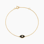 Bracelet Matiasma Or Jaune Onyx Diamant - Bracelets cha&icirc;nes Femme | Marc Orian