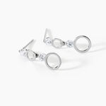 Boucles D'oreilles Puces Wynona Or Blanc Oxyde - Pendantes Femme | Marc Orian