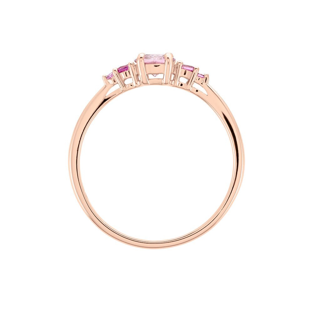 Bague Rainbow Argent Rose Oxyde De Zirconium - Solitaires Femme | Marc Orian