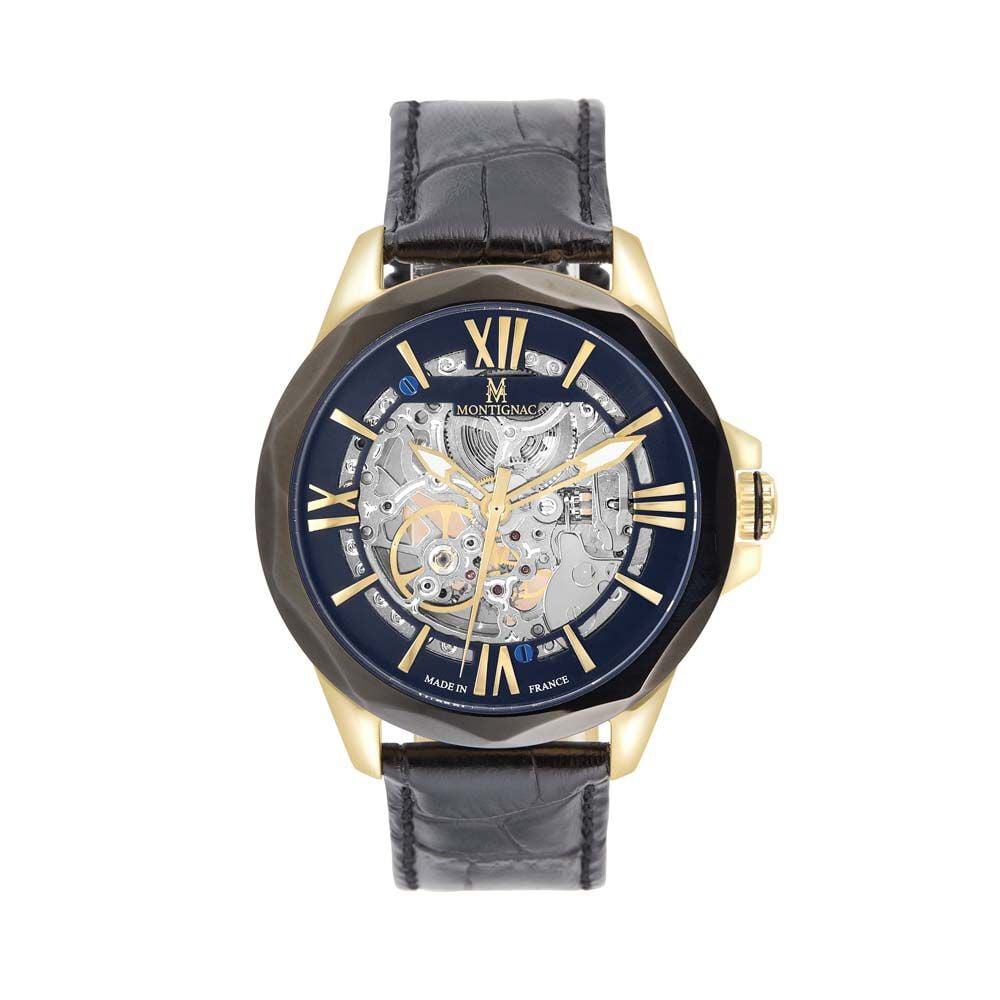 Montre Montignac Round Automatique Noir - Montres automatiques Homme | Marc Orian