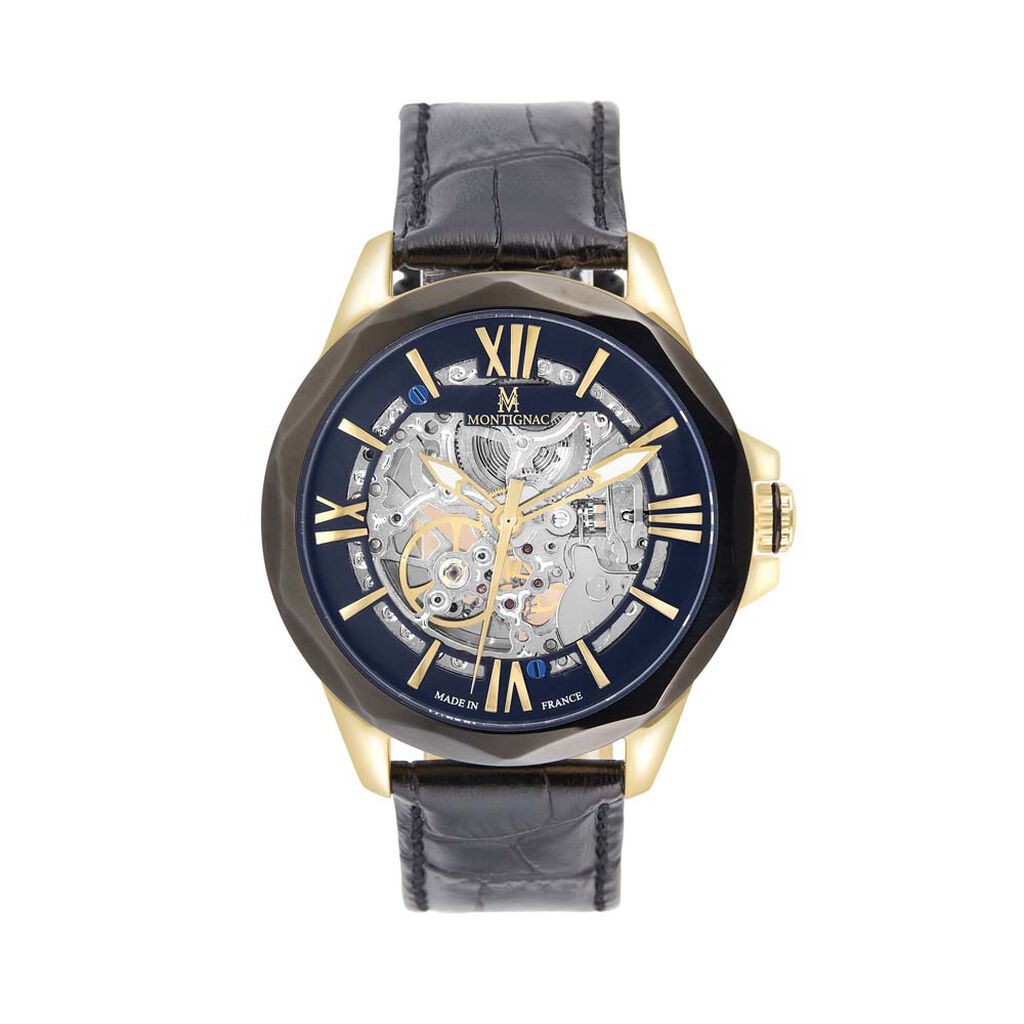 Montre Montignac Round Automatique Noir - Montres automatiques Homme | Marc Orian