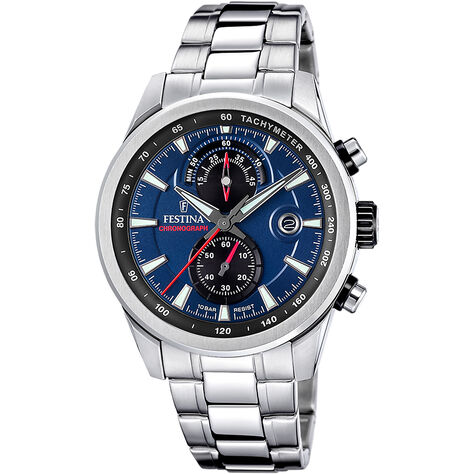 Montre Festina Timeless Chronograph Bleu - Montres &eacute;tanches Homme | Marc Orian