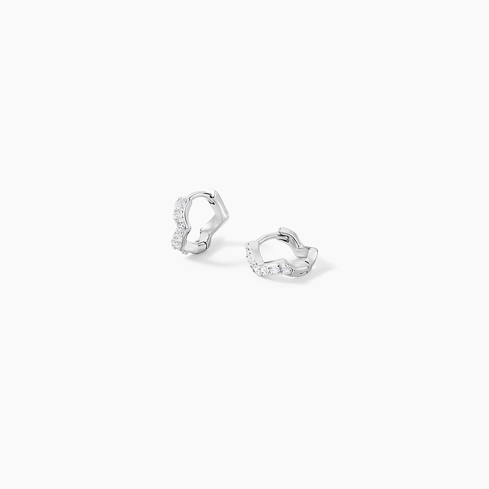 Cr&eacute;oles Kaylin Argent Blanc Oxyde De Zirconium - Cr&eacute;oles Femme | Marc Orian