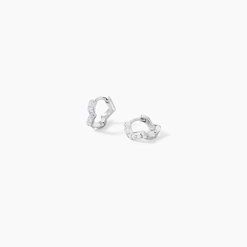 Cr&eacute;oles Kaylin Argent Blanc Oxyde De Zirconium - Cr&eacute;oles Femme | Marc Orian