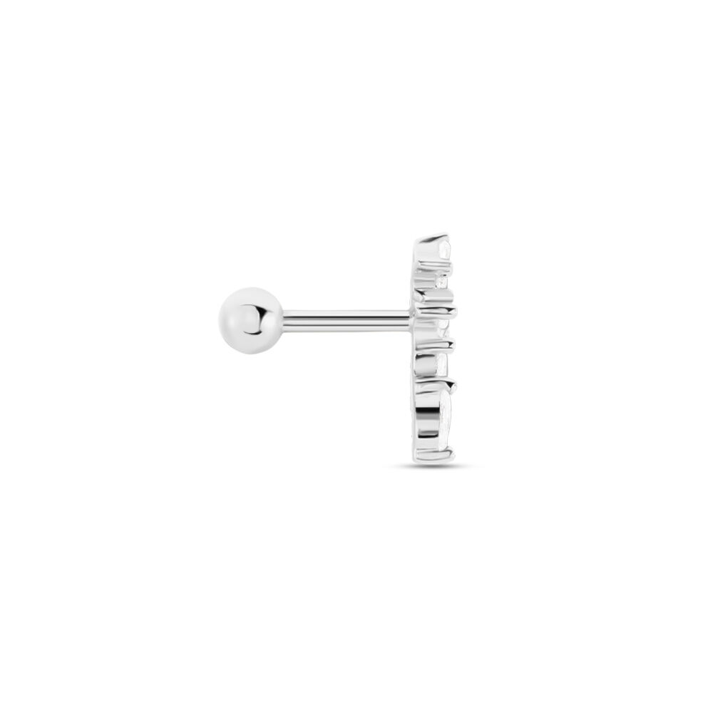 Piercing D'oreille Unitaire Nara Argent Blanc Oxyde De Zirconium -  Femme | Marc Orian
