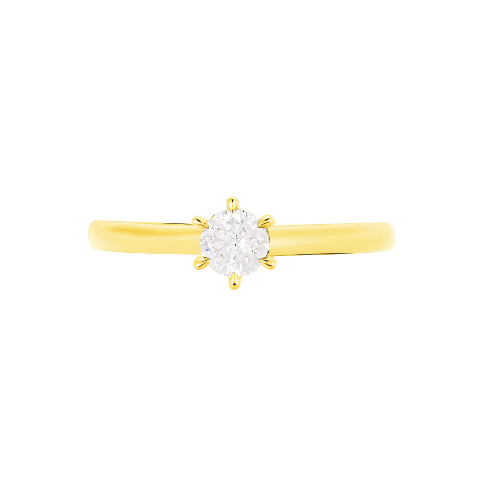 Bague Solitaire Niva Or Jaune Diamant - Solitaires Femme | Marc Orian