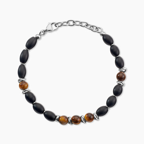 Bracelet Adiel Acier Blanc Onyx Labradorite - Bracelets cha&icirc;nes Homme | Marc Orian
