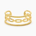 Bracelet Manchette Olya Acier Jaune - Bijoux fantaisie Femme | Marc Orian
