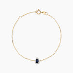 Bracelet Or Jaune Juliettina Saphir - Bracelets cha&icirc;nes Femme | Marc Orian