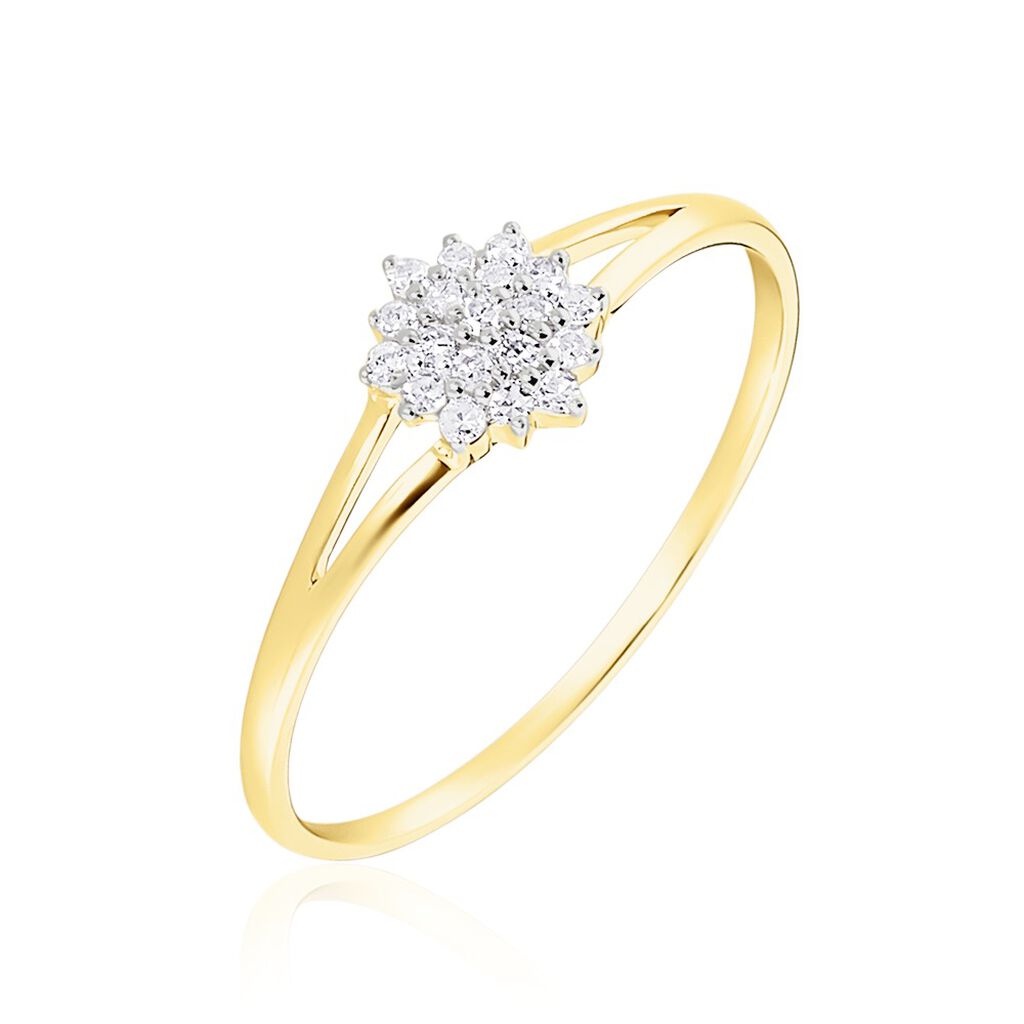 Bague Barbra Or Jaune Diamant - Bagues fiançailles Femme | Marc Orian