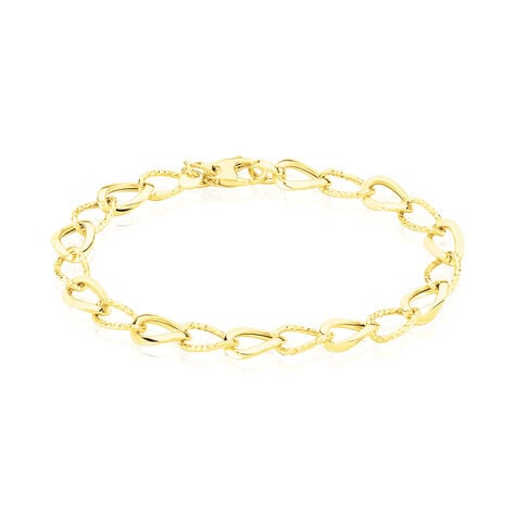 Bracelet Joice Maille Alternée Et Godronne Or Jaune - Bracelets mailles Femme | Marc Orian