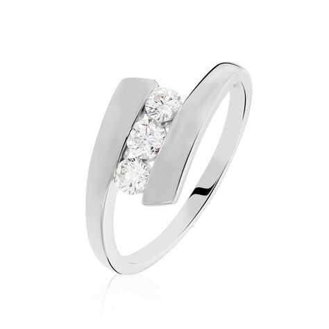 Bague Trilogie Or Blanc Diamant - Bagues fiançailles Femme | Marc Orian