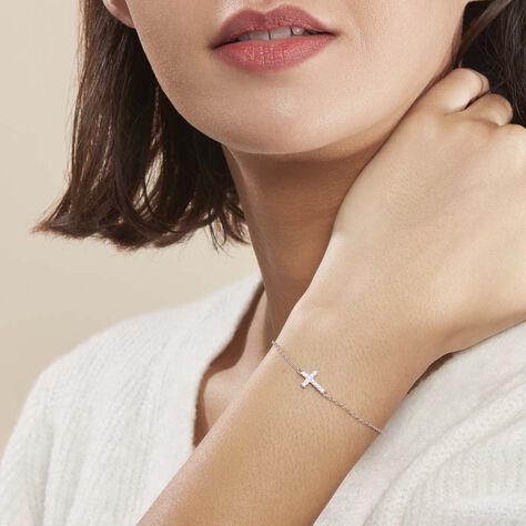 Bracelet Carlie Argent Blanc Oxyde De Zirconium - Bracelets chaînes Femme | Marc Orian