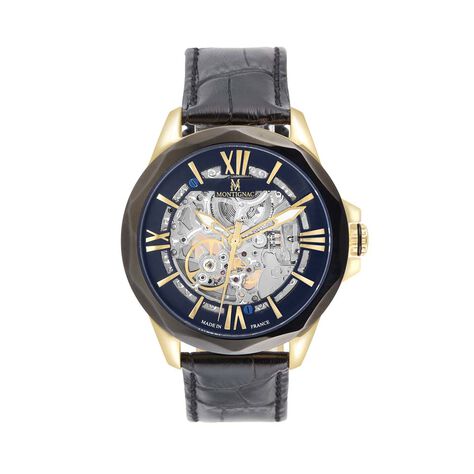 Montre Montignac Round Automatique Noir - Montres automatiques Homme | Marc Orian