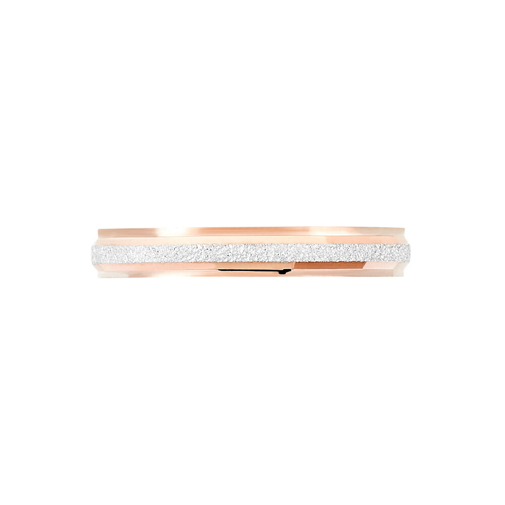 Alliance Caroline Sablee Demi Jonc Classique Or Bicolore - Alliances personnalisées Femme | Marc Orian