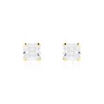 Boucles D'oreilles Puces Or Jaune Doreen Oxydes De Zirconium - Puces Famille | Marc Orian